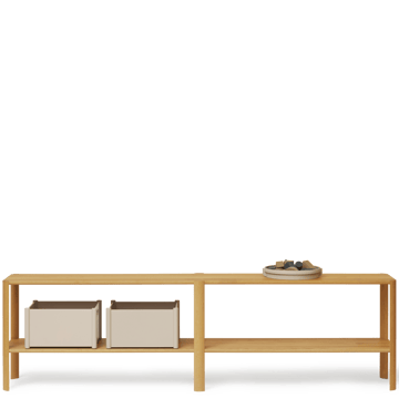 Leaf hylla 2 hyllplan 57x200 cm - Ek - Form & Refine