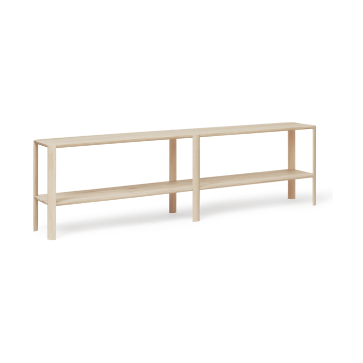 Leaf hylla 2 hyllplan 57x200 cm - Vit ek - Form & Refine