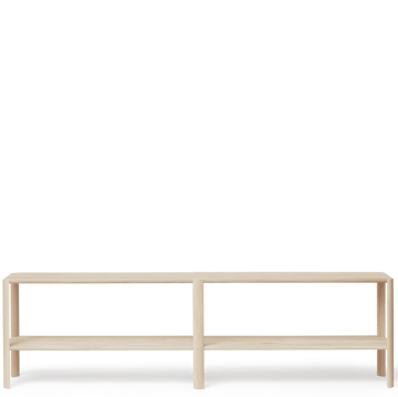 Leaf hylla 2 hyllplan 57x200 cm - Vit ek - Form & Refine
