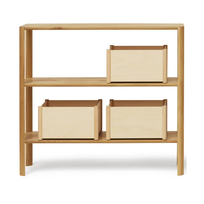 Leaf hylla 3 hyllplan 92x100 cm, Ek Form & Refine