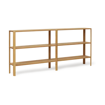 Leaf hylla 3 hyllplan 92x200 cm - Ek - Form & Refine