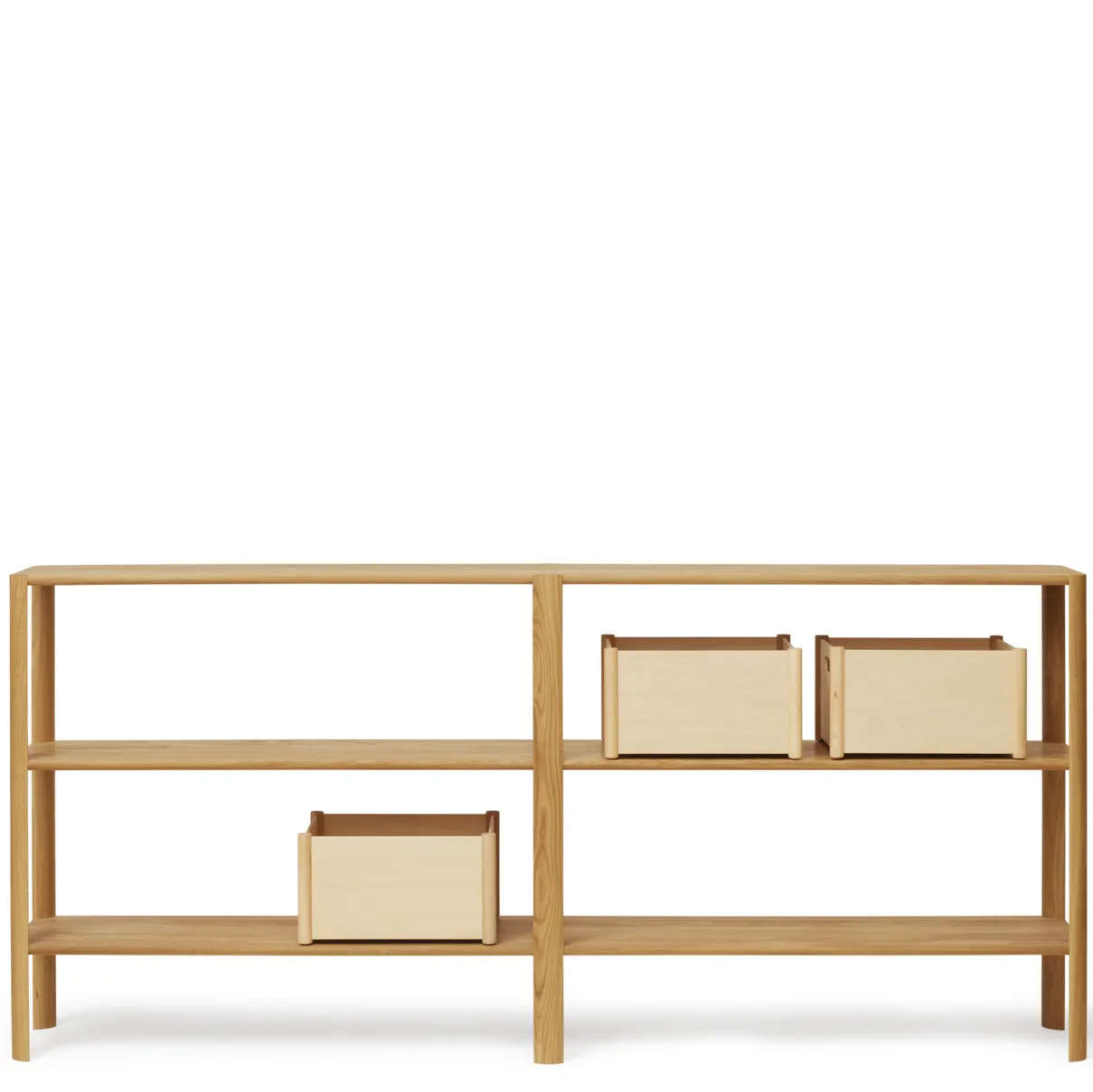 Leaf hylla 3 hyllplan 92x200 cm, Ek Form & Refine
