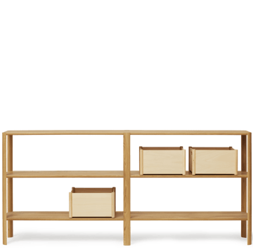 Leaf hylla 3 hyllplan 92x200 cm - Ek - Form & Refine