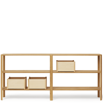 Leaf hylla 3 hyllplan 92x200 cm - Ek - Form & Refine