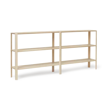 Leaf hylla 3 hyllplan 92x200 cm - Vit ek - Form & Refine