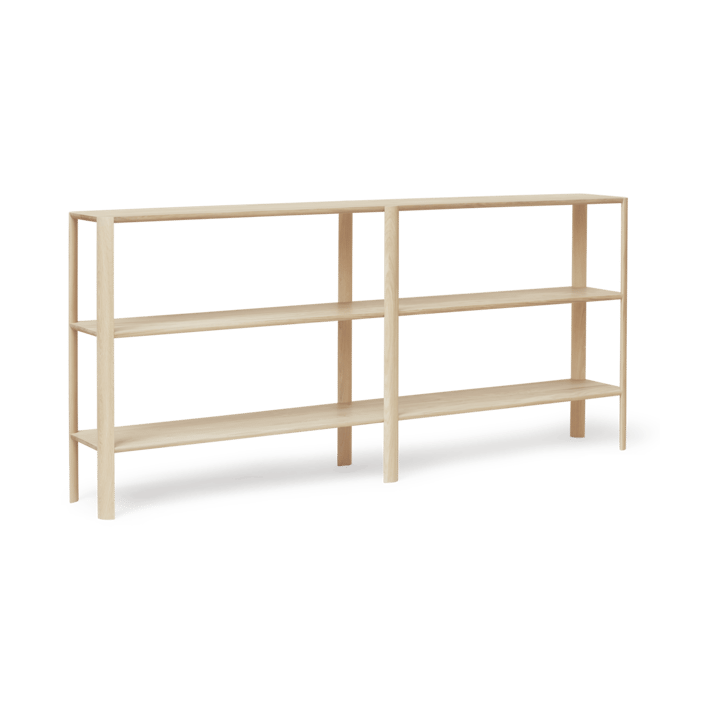Leaf hylla 3 hyllplan 92x200 cm - Vit ek - Form & Refine