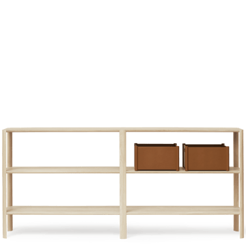 Leaf hylla 3 hyllplan 92x200 cm - Vit ek - Form & Refine