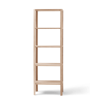 Leaf hylla 5 hyllplan 55x162 cm - Vit ek - Form & Refine