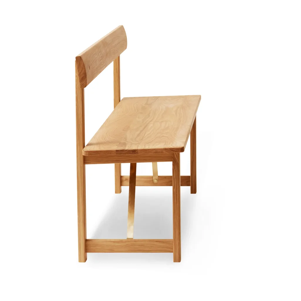 Position bänk 155 cm, Ek-stål Form & Refine