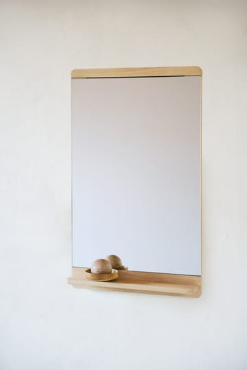 Rim väggspegel 40x68 cm - Vit ek - Form & Refine