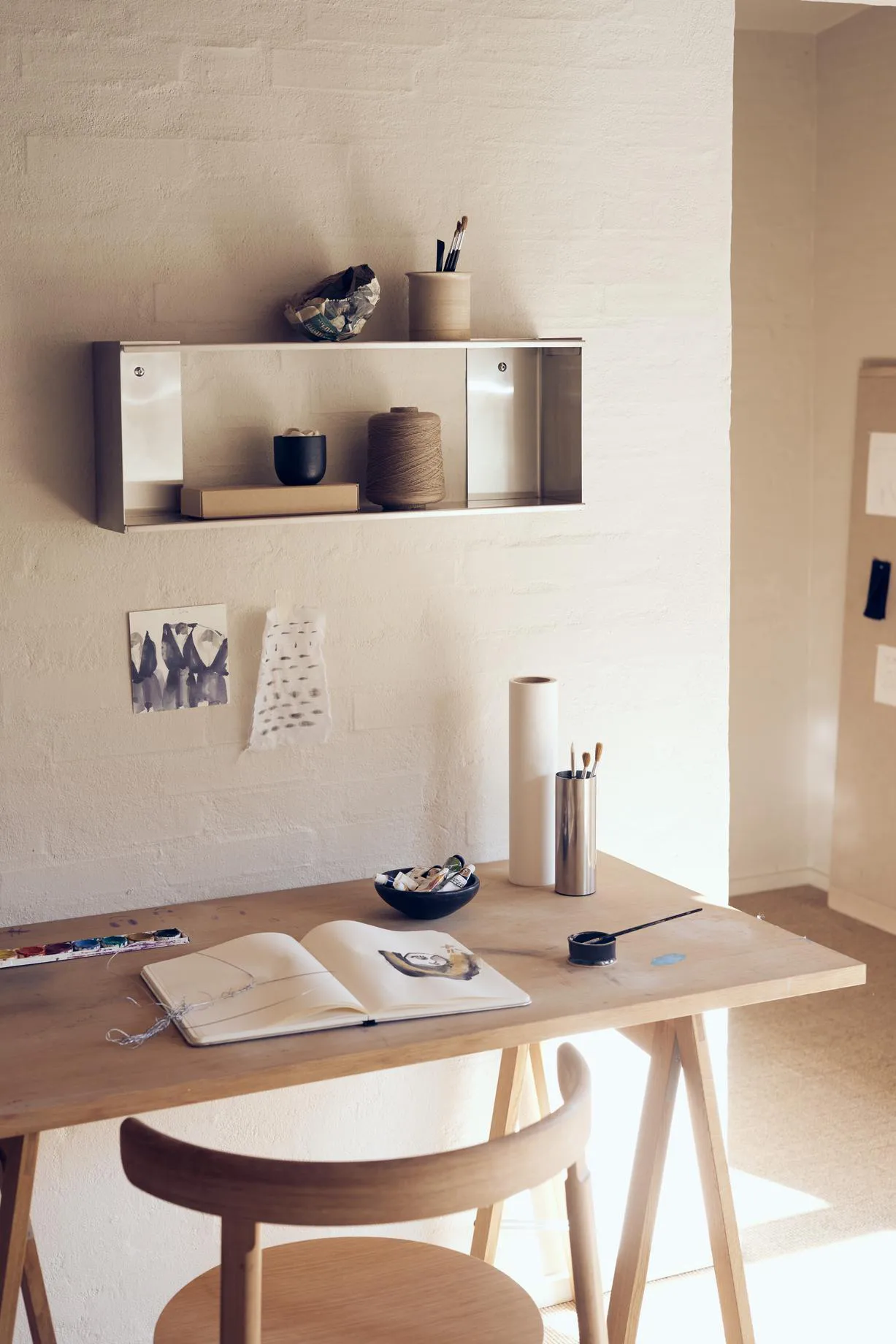 Taper förvaringshylla 70x25 cm, Rostfritt stål Form & Refine