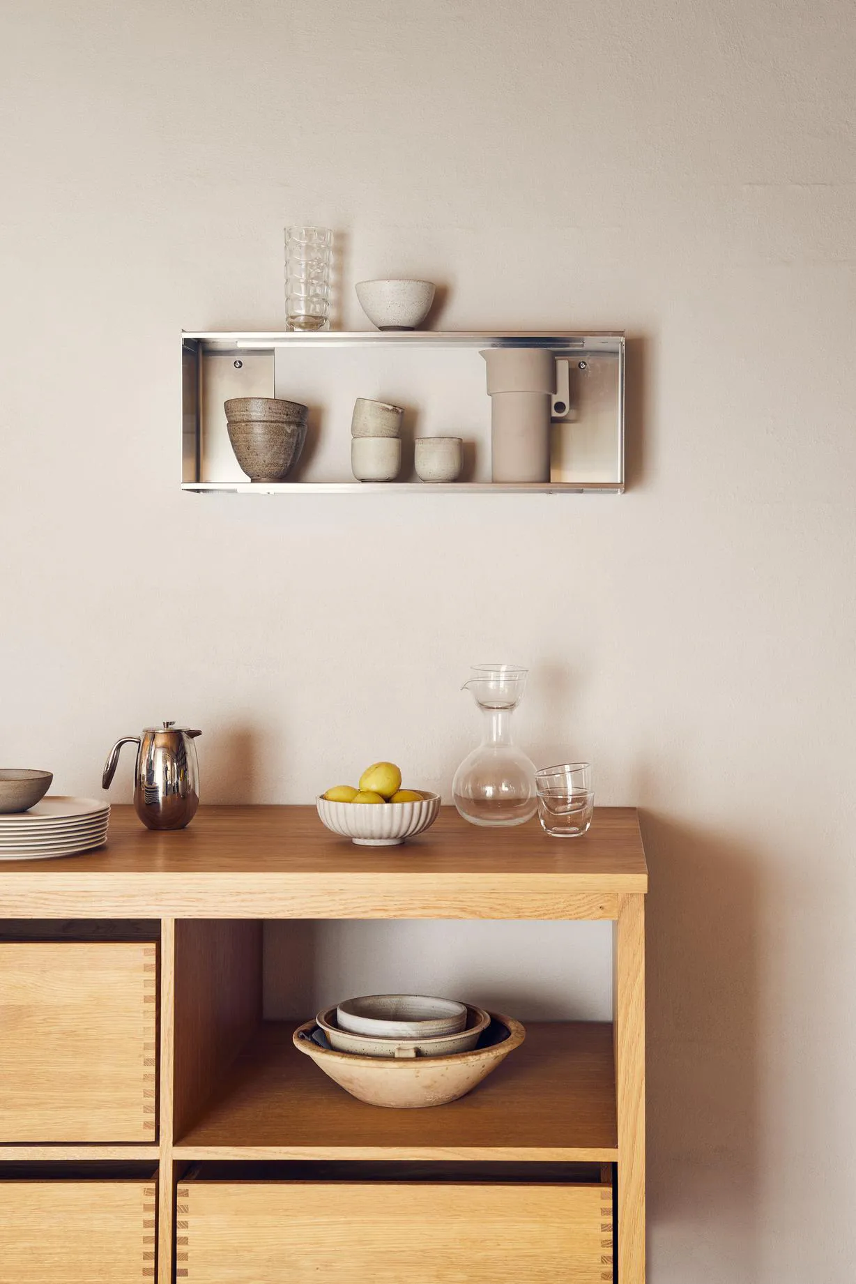 Taper förvaringshylla 70x25 cm, Rostfritt stål Form & Refine