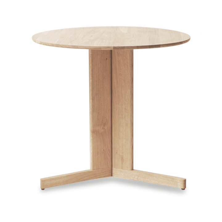 Trefoil matbord Ø75 cm - Vit ek - Form & Refine