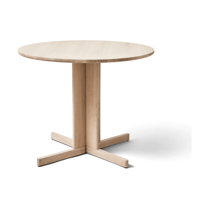 Trefoil matbord Ø90 cm - Vit ek - Form & Refine
