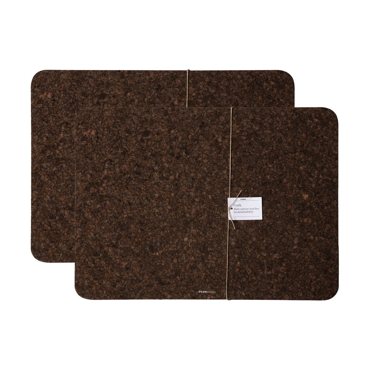 Formgatan Cork bordstablett 30x40 cm 2-pack | Skandinavisk Design | Bordstabletter | Brun
