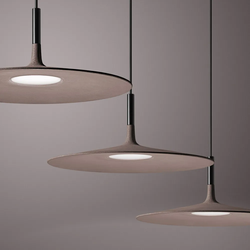 Aplomb Large pendel, Vit betong Foscarini