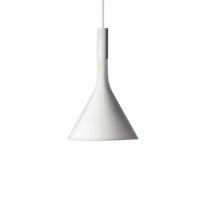 Aplomb mini pendel - vit, bianco betong - Foscarini