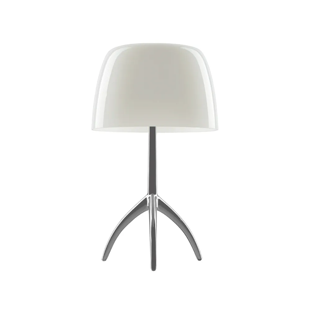 Lumiere Grande Dimbar bordslampa, varmvit, aluminium Foscarini