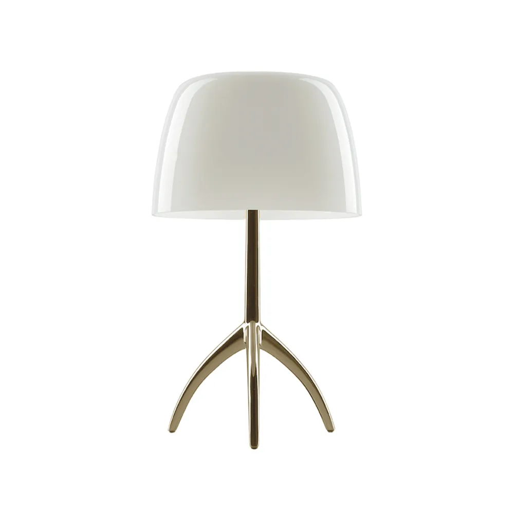 Lumiere Grande Dimbar bordslampa, varmvit, champagne Foscarini