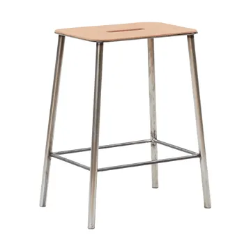 Adam pall - Raw steel-natural leather, H:50 cm - FRAMA