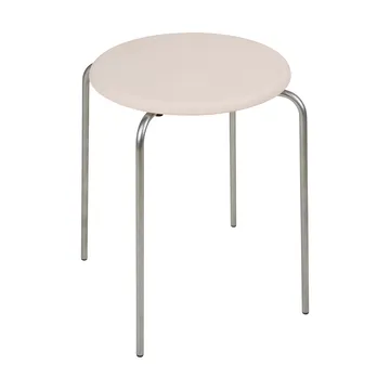 Petit Rond rund pall - Rostfritt stål-läder Natural - FRAMA