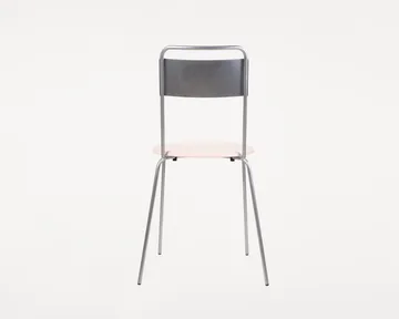 Petit Rond stol - Rostfritt stål-läder Natural - FRAMA