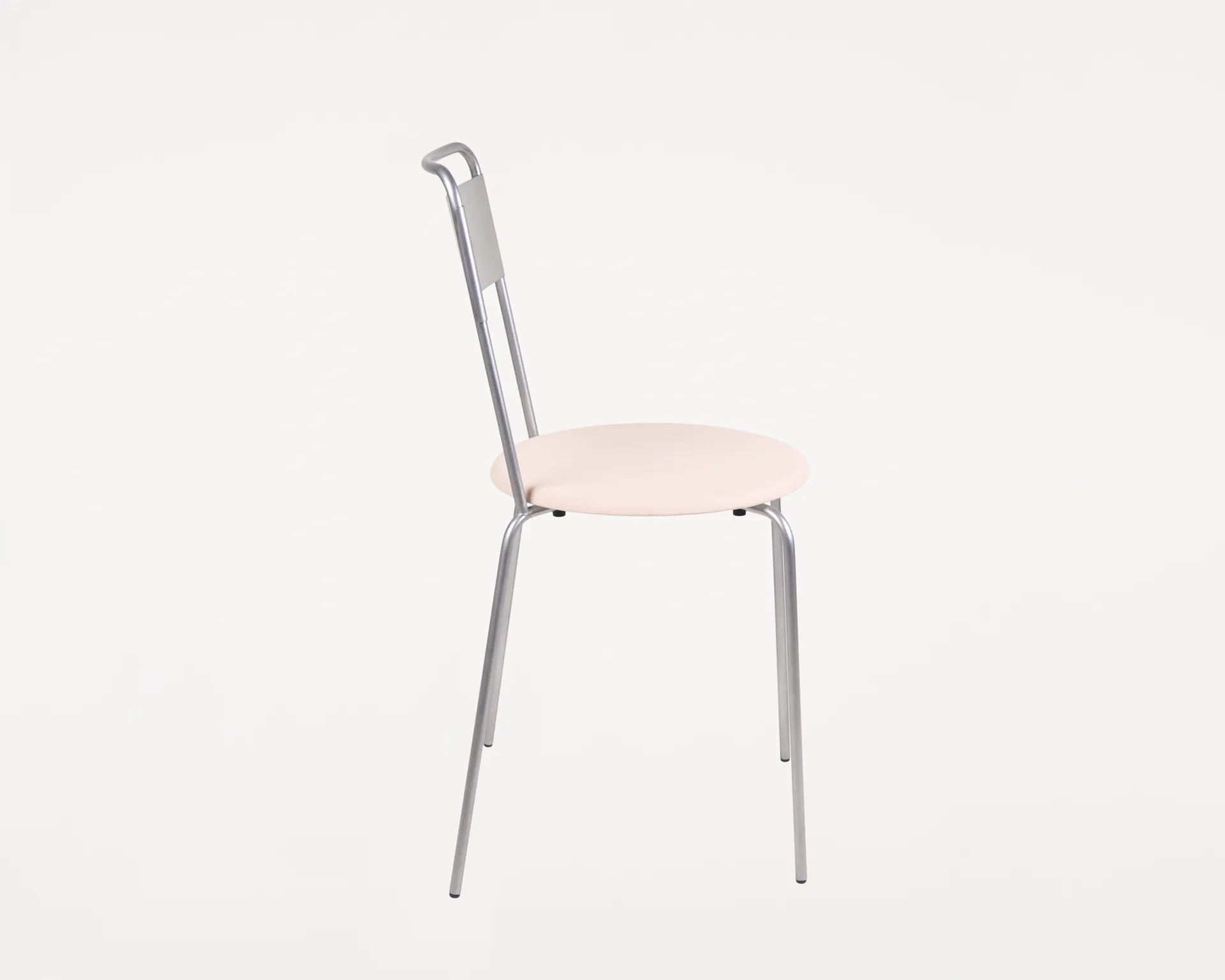 Petit Rond stol, Rostfritt stål-läder Natural FRAMA