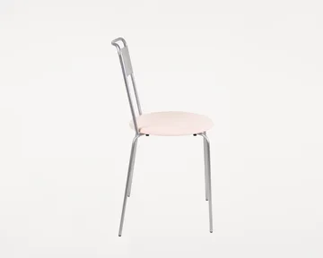 Petit Rond stol - Rostfritt stål-läder Natural - FRAMA