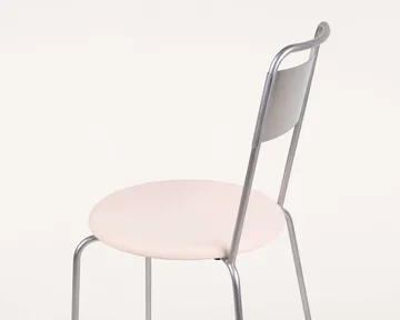 Petit Rond stol - Rostfritt stål-läder Natural - FRAMA