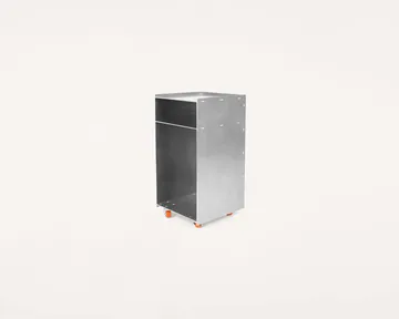 Rivet Cart avlastningsbord med hjul - Aluminium, 32,8x33,8x65 cm - FRAMA