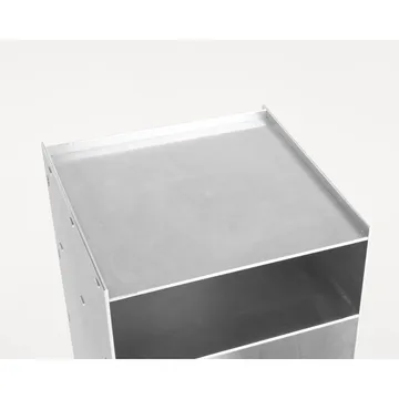 Rivet Cart avlastningsbord med hjul - Aluminium, 32,8x33,8x65 cm - FRAMA