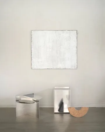 Rivet sidobord - Aluminium, Ø51,3x40 cm - FRAMA