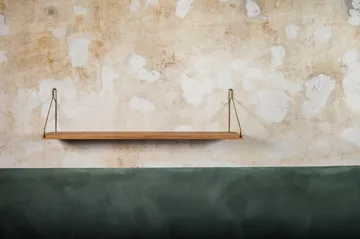 Single Shelf vägghylla - Ek-mässing, 80x20 cm - FRAMA