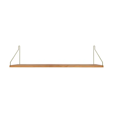 Single Shelf vägghylla - Ek-mässing, 80x27 cm - FRAMA
