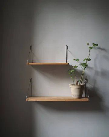 Single Shelf vägghylla - Ek-rostfritt stål, 40x20 cm - FRAMA