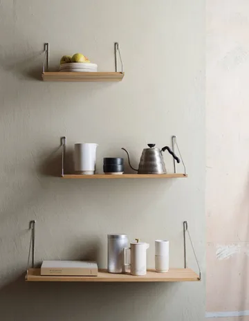 Single Shelf vägghylla - Ek-rostfritt stål, 60x20 cm - FRAMA