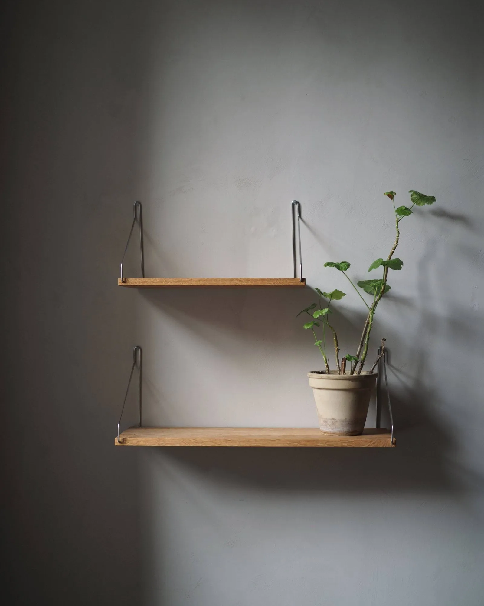 Single Shelf vägghylla, Ek-rostfritt stål, 60x20 cm FRAMA