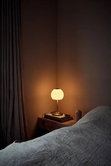 Ball glass bordslampa - Sand Grey, Ø18 cm - Frandsen