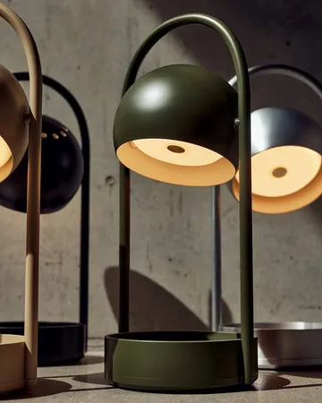 Ball portabel bordslampa - Olive Green, 32 cm - Frandsen