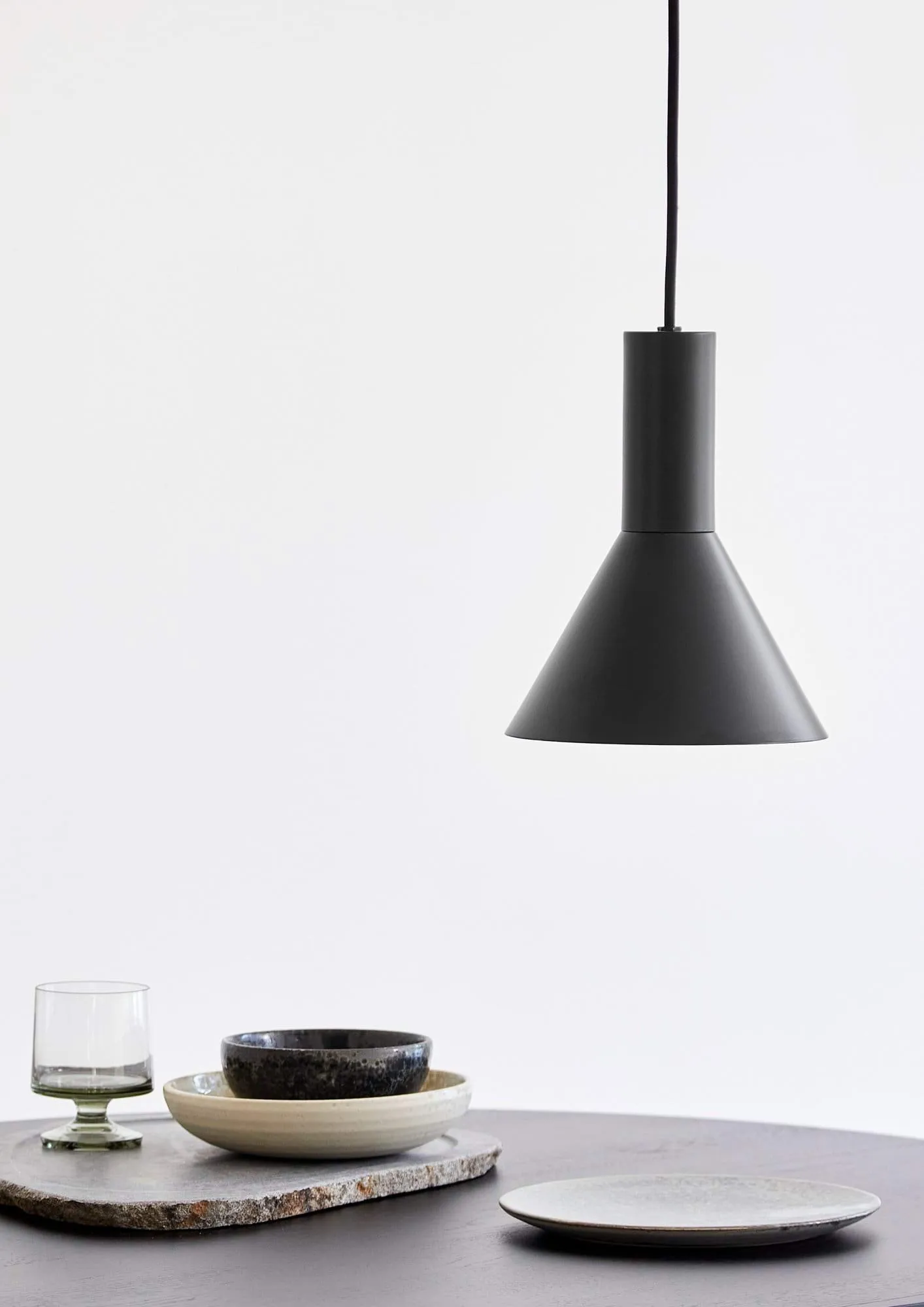 Lyss pendel, Matt black, Ø18 cm Frandsen