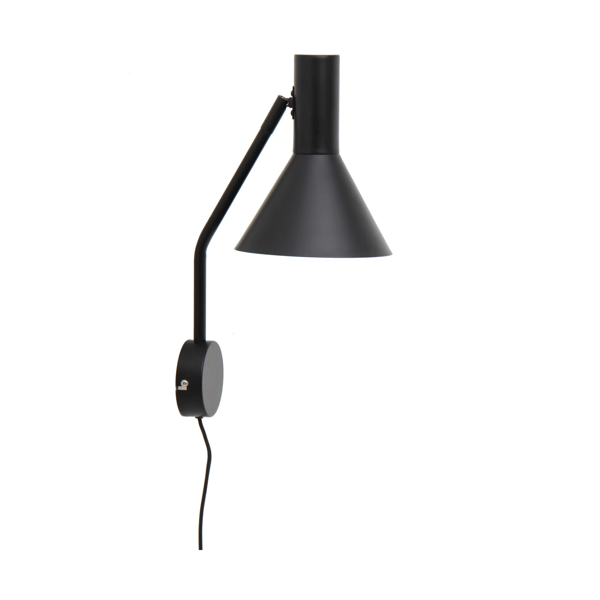 Lyss vägglampa, Matt black, 42 cm Frandsen