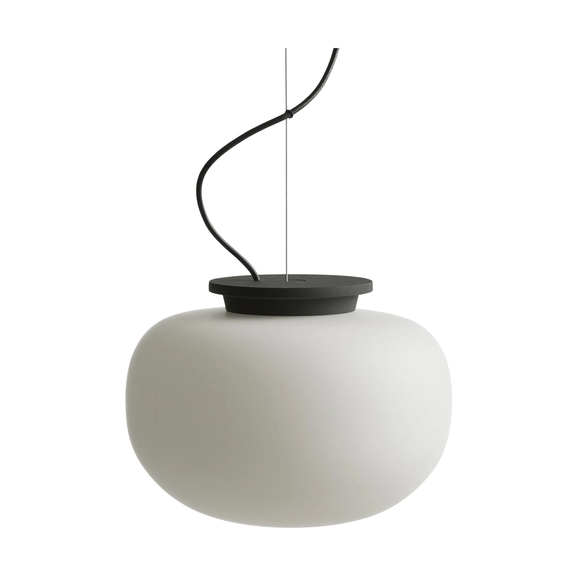 Supernate pendel, Opal white-black, Ø28 cm Frandsen