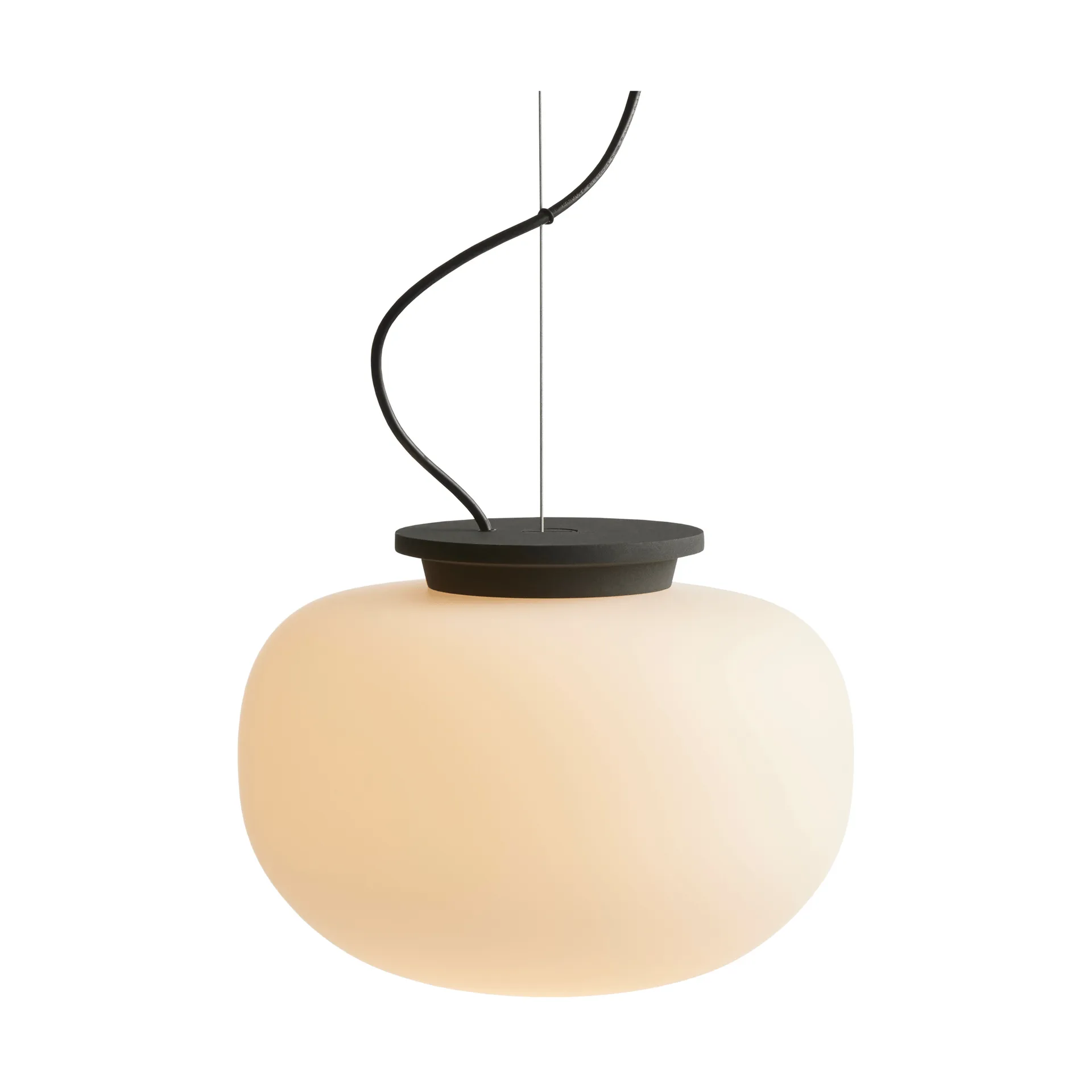 Supernate pendel, Opal white-black, Ø28 cm Frandsen