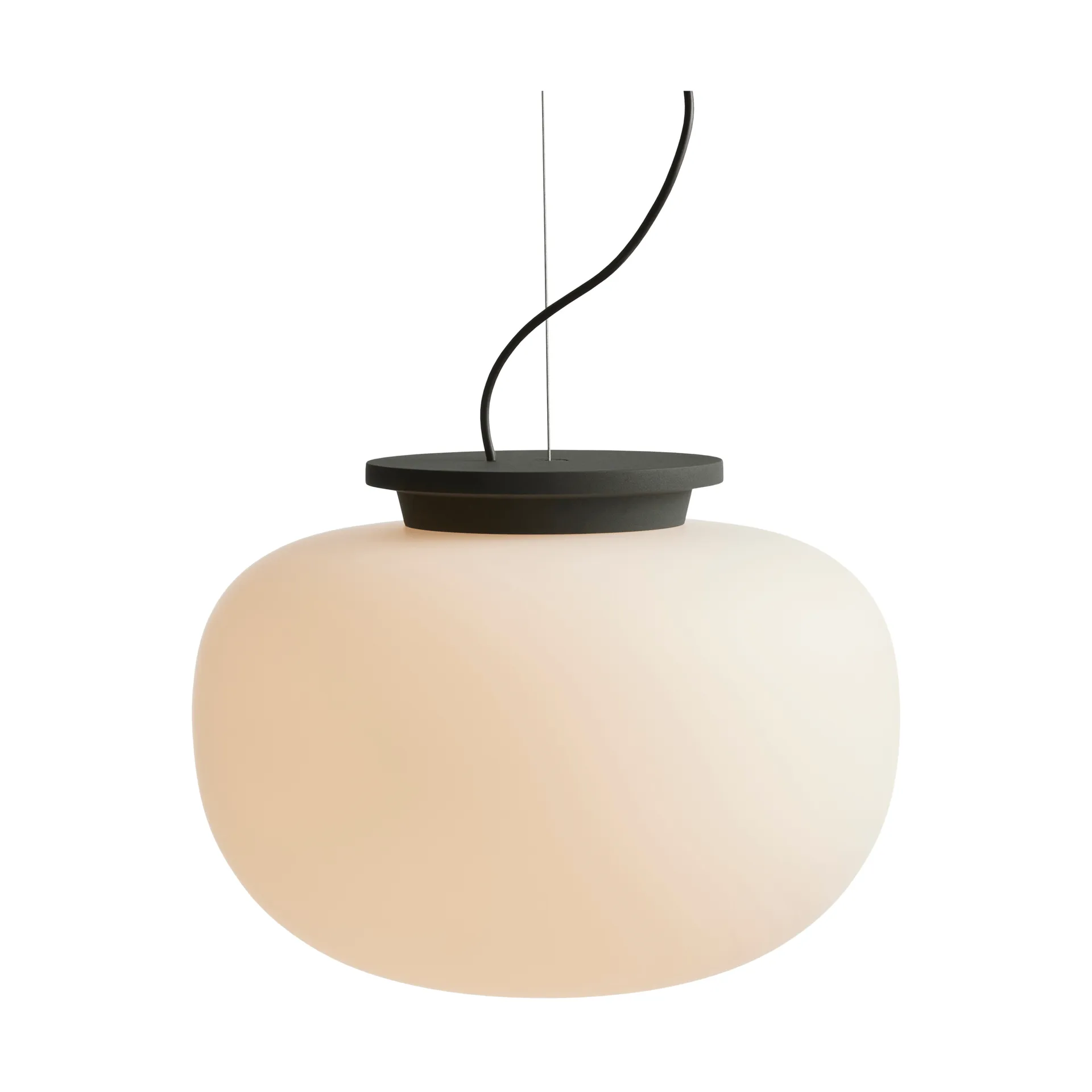 Supernate pendel, Opal white-black, Ø38 cm Frandsen