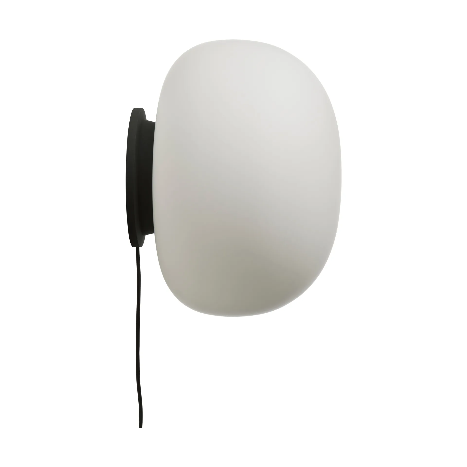 Supernate vägglampa, Opal white-black, Ø38 cm Frandsen