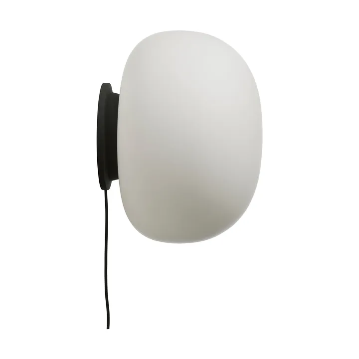 Supernate vägglampa - Opal white-black, Ø38 cm - Frandsen