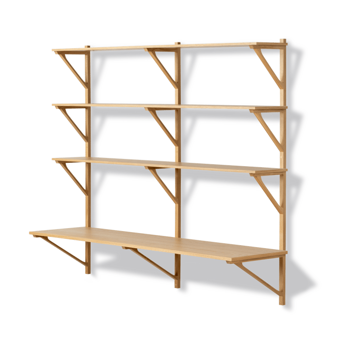 BM29 hylla med skrivbord 149x134 cm, Oak lacquer Fredericia Furniture