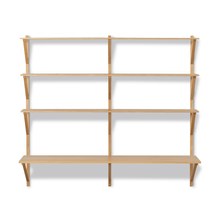 BM29 hylla med skrivbord 149x134 cm, Oak lacquer Fredericia Furniture