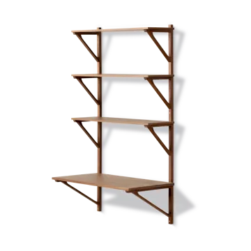 BM29 hylla med skrivbord 78x134 cm - Walnut lacquer - Fredericia Furniture