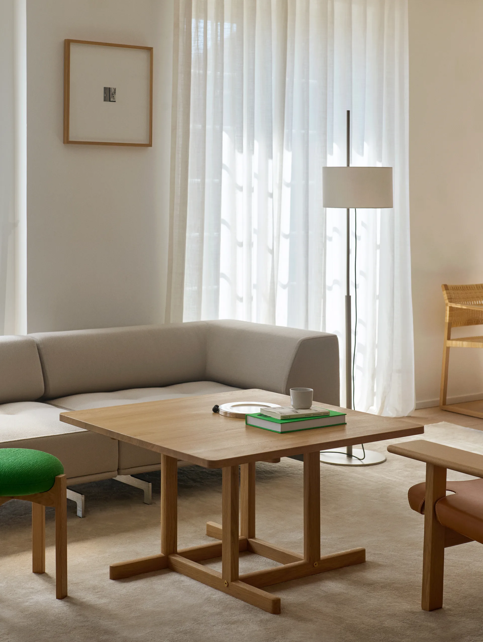 BM80 Mogensen Coffee Table 90x90 cm, Ljusoljad ek Fredericia Furniture